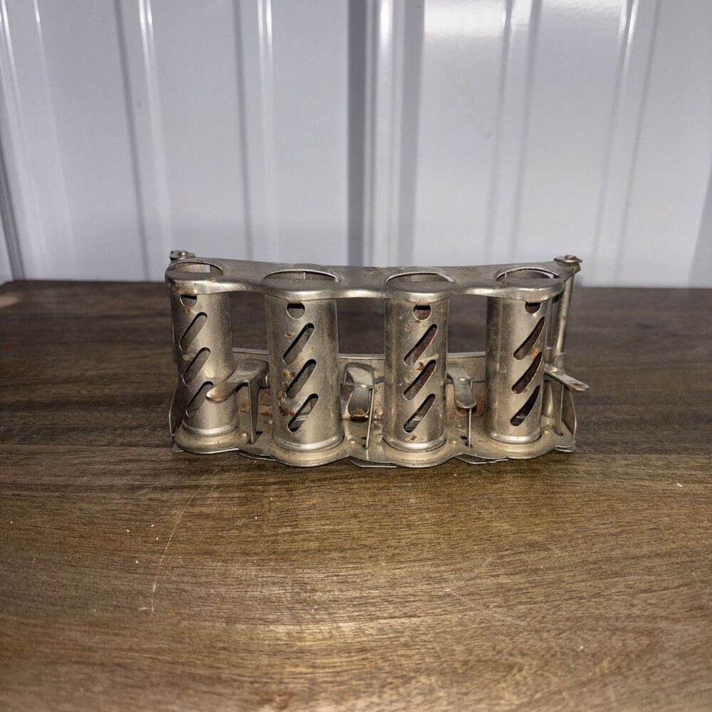 Vintage Coin Change Dispenser 4 Slot Barrel Clip On Belt Metal
